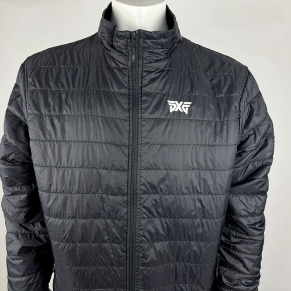 Independent Trading Company Puffer Jacket Mens XL EUC Lightweight Full Zip Black - Picture 6 of 16